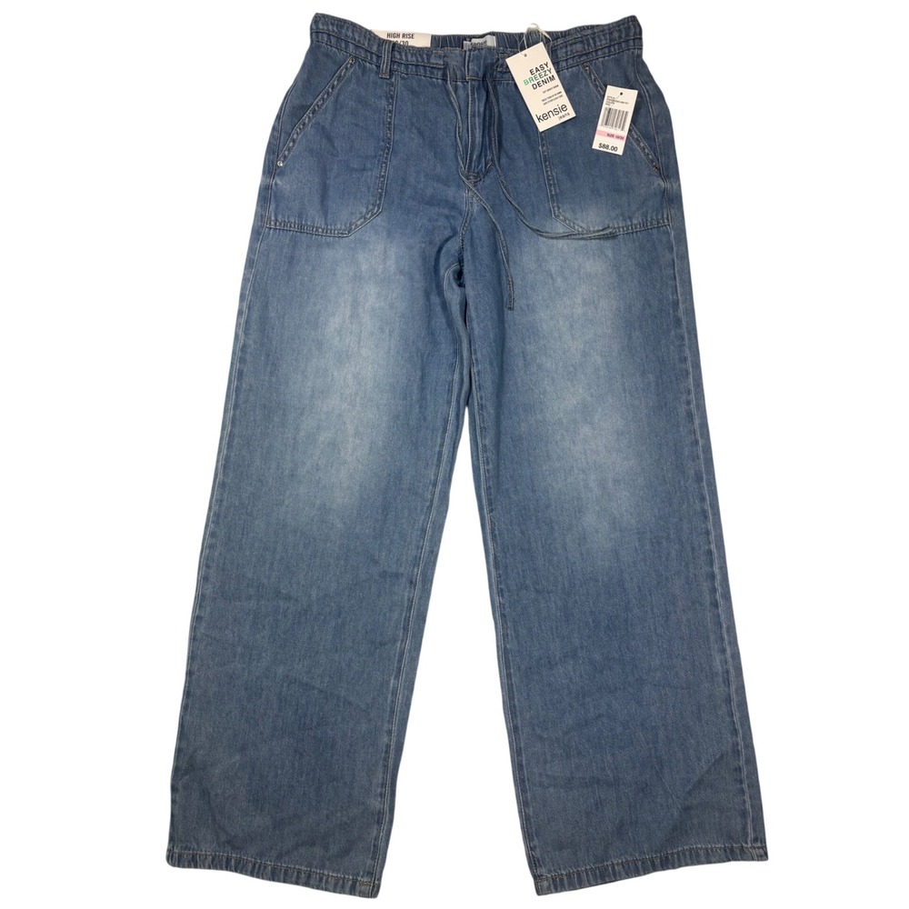 High Rise Wide Leg Easy Breezy Denim Light Wash Pippa Blue Size 10/30 NWT